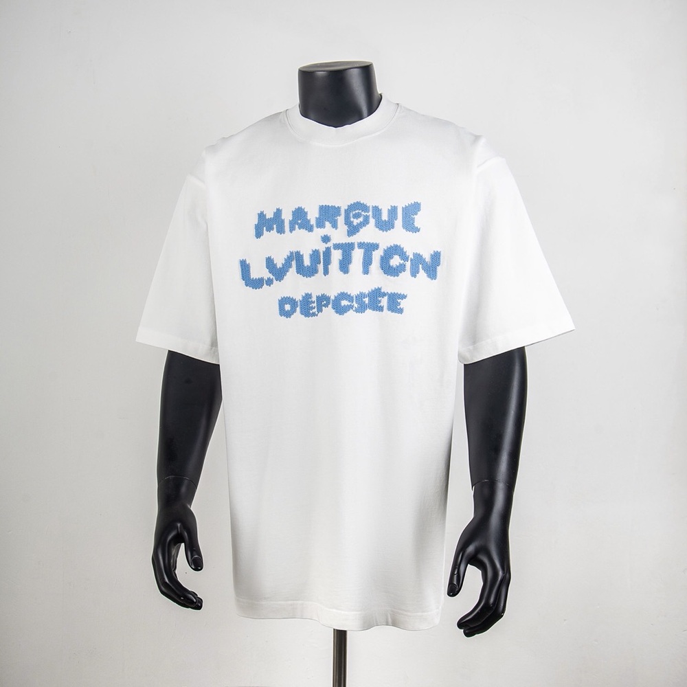 Louis Vuitton “MARQUE L.VUITTON DEPOSEE” Oversized White T-Shirt
